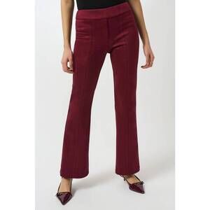 NEW JOSEPH RIBKOFF scuba suede pull on flared pants in merlot